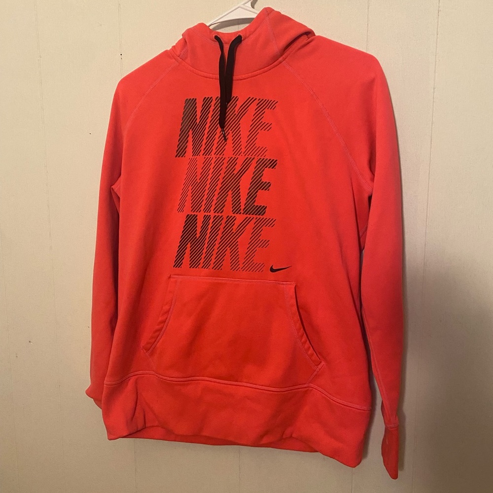 Nike neon pink cowl neck sweatshirt